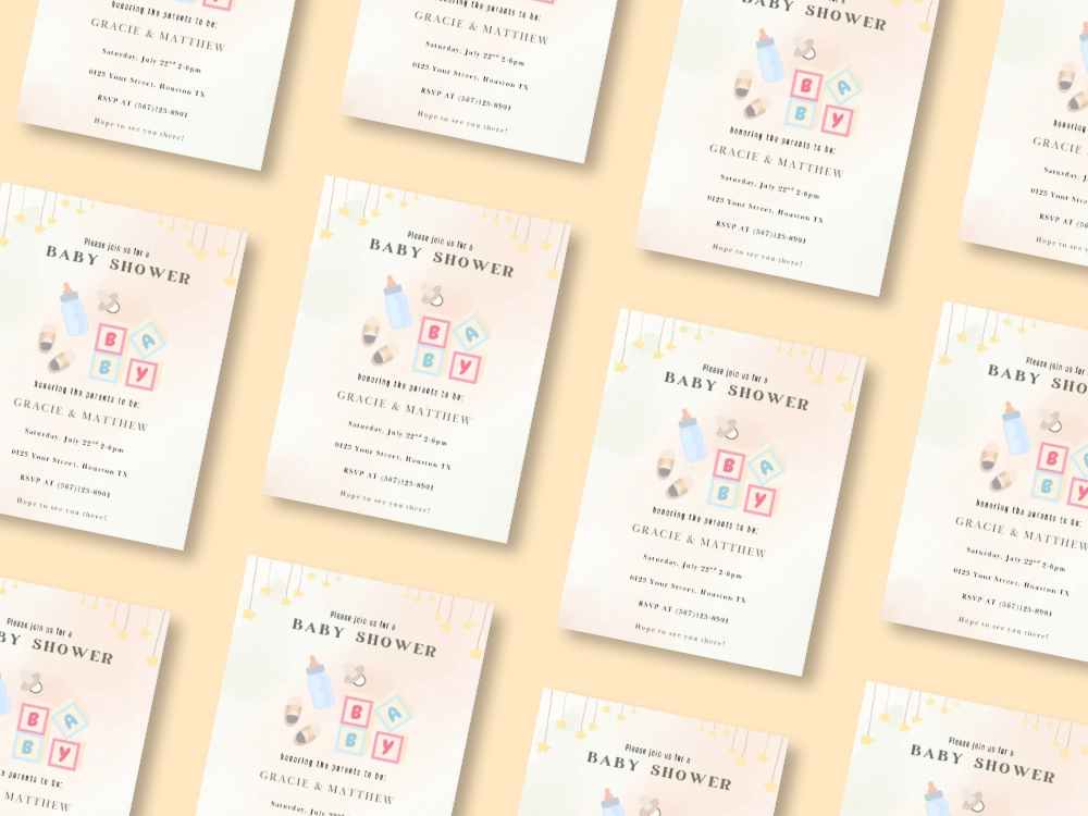 Digital Baby Shower Invitation